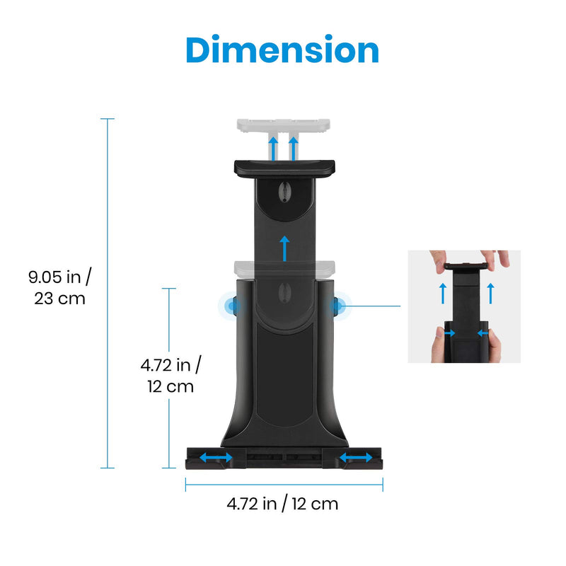  [AUSTRALIA] - Moukey Mmsph-1 Mic Stand Tablet Holder, iPad Mount, Phone Holder for Microphone Music Stand, Car Headrest iPad Mount suitable for Smartphones Apple Samsung Galaxy Surface Pro/Book iPhone XR/XS/MAX/X/8