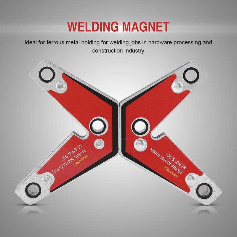  [AUSTRALIA] - Welding Magnetic Holder 2pcs/Set, Dual Use 60° 90° Corner Welding Holder Magnet Strong Magnetic Welding Holder