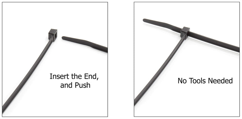  [AUSTRALIA] - 7 inch Black Nylon Zip Ties - Strong Zip Tie, Wire Ties - Indoor and Outdoor Rated -Screw Mounting Hole, Zip Ties (Wire Ties, Cable Ties), 100 Pack - Black - 7" 7 Inch