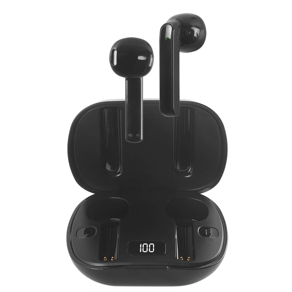  [AUSTRALIA] - Sunffice Bluetooth Earbuds, Wireless Bluetooth 5.0 Headphones in Ear Earpieces with Charging Case, Hands-Free Headsets with Mic, LED Power Display,Touch Control for iPhone and Android(Black) Black