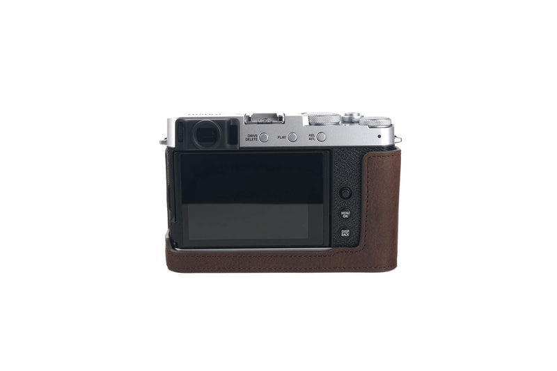  [AUSTRALIA] - X-E4 Camera Case, BolinUS Handmade Genuine Real Leather Half Camera Case Bag Cover for Fujifilm Fuji X-E4 XE4 Camera Bottom Opening Version + Hand Strap (Coffee) Coffee
