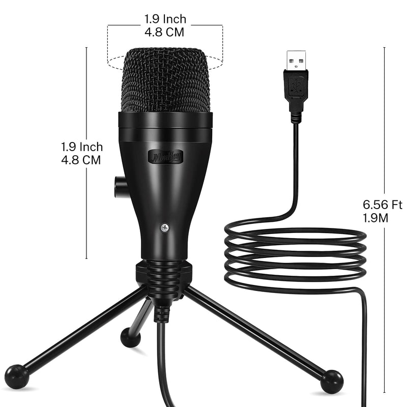  [AUSTRALIA] - Moukey USB Microphone, Podcast Microphone with Anti-Skid Stand, Plug and Play, Retro Look, Condenser Microphone for Podcast/YouTube/Studio/Streaming/Recording/Game, Microphone for PC, Mac, Ipad