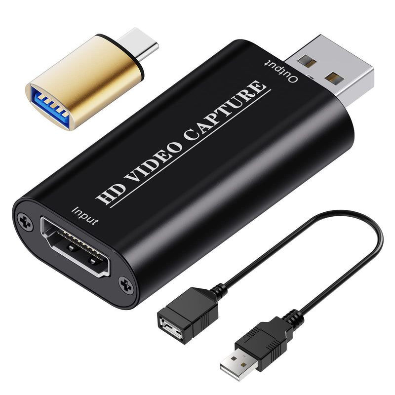  [AUSTRALIA] - 4K HDMI Video Capture Card, Game Capture Card, Cam Link Card, Audio Capture Device HDMI to USB 2.0 for Gaming, Streaming, Compatible with Nintendo Switch, PS3/4, Xbox One