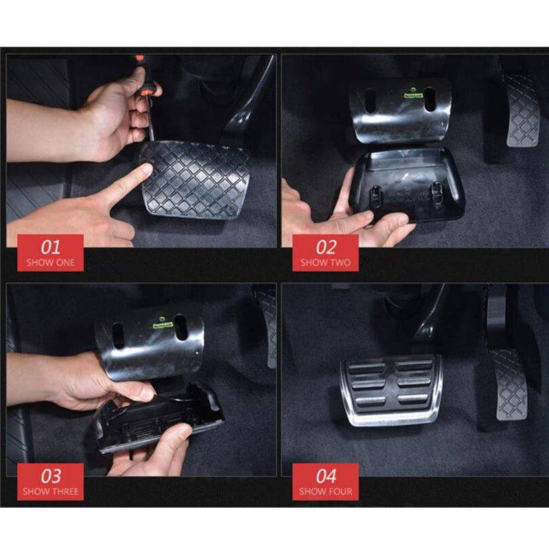  [AUSTRALIA] - LIUYE Gas Brake Pedal Cover Fit for Audi A4 A5 A6 A7 A8 Q5 Q7 (Automatic Transmission)