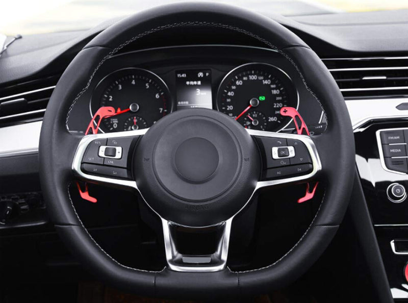  [AUSTRALIA] - Car Steering Wheel Paddle Extend Shifter Replacement for VW Golf GTI R GTD GTE MK7 7 Polo GTI Scirocco 2014-2019 Red