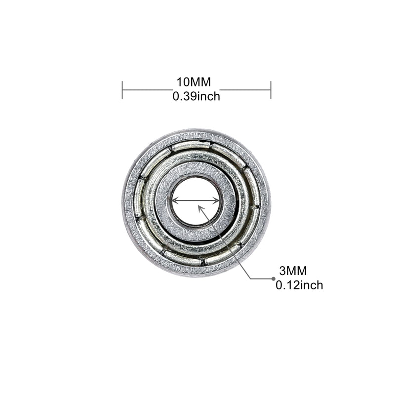  [AUSTRALIA] - Ruimou 12Pcs 623ZZ Deep Groove Ball Bearings(3mm x 10mm x 4mm) for Skateboard,3D Printer, DIY Mechanical Transmission Parts