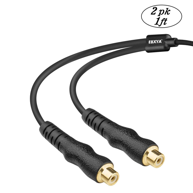  [AUSTRALIA] - EBXYA XLR to RCA Y Splitter Cable - XLR Male to Double RCA Female Microphone Cord Adapter 3 Feet, Black XLR Male to Dual RCA Female - 3 Feet