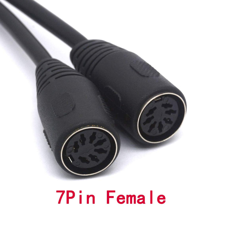 GLHONG 7 Pin Din Splitter Cable, 7- Pin Plug Male to 2 DIN Female Jack Adapter Y Lead for Bang Olufsen Naim Quad Stereo Systems - LeoForward Australia