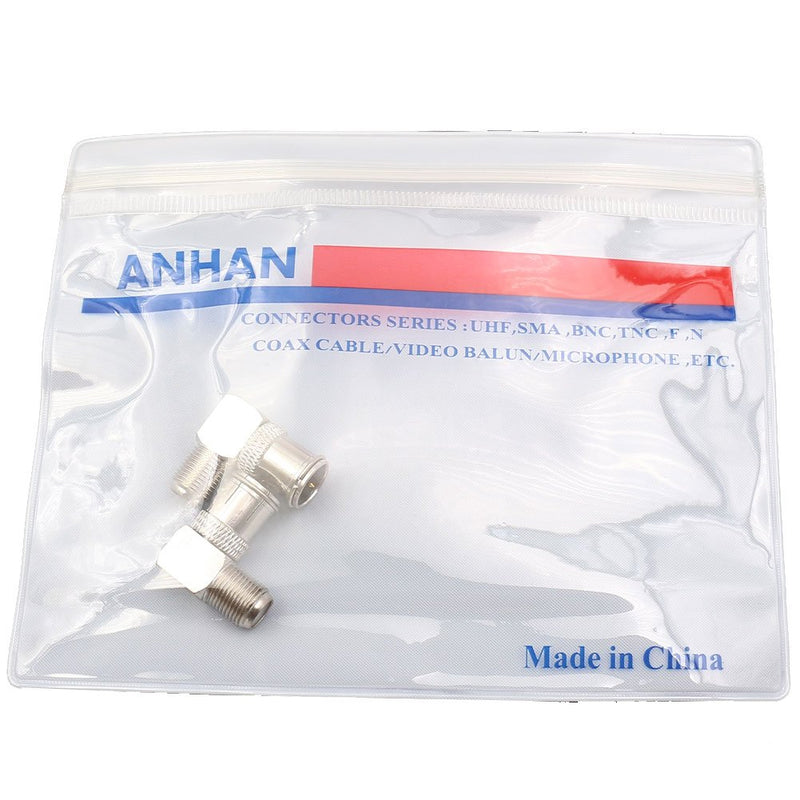 ANHAN F Male to Female Right Angle Coax connectors,Type F Adapters Push on Coaxial Quick Connect RG6 Connectors for TV,Antenna, Splitter, Amplifier 2Packs 2 - LeoForward Australia