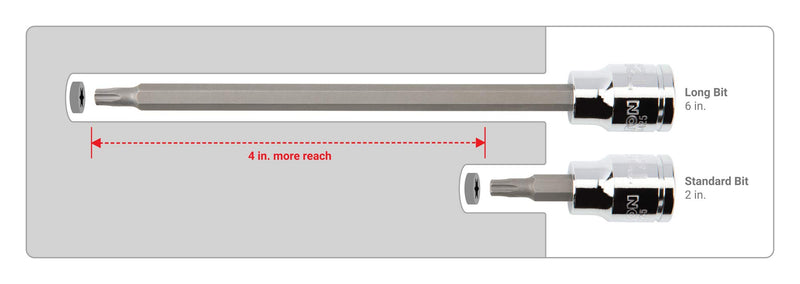  [AUSTRALIA] - TEKTON 3/8" Drive x T60 Long Torx Bit Socket | SHB14460