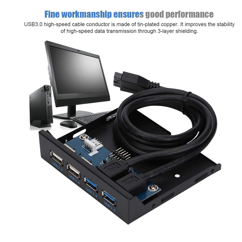  [AUSTRALIA] - Front Panel USB Hubs, 2 Port USB3.0 + 2 Port USB2.0 HUB Expansion Board, USB Ports Front Panel for Computer Case with 3.5inch Floppy Drive