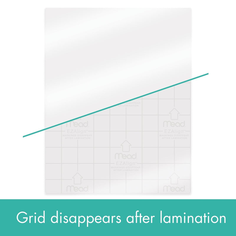  [AUSTRALIA] - Mead Thermal Laminating Sheets / Pouches, 3 Mil Letter Size with EZAlign Grid, 50 Pack (39028) Pouches- 50pk 3mil