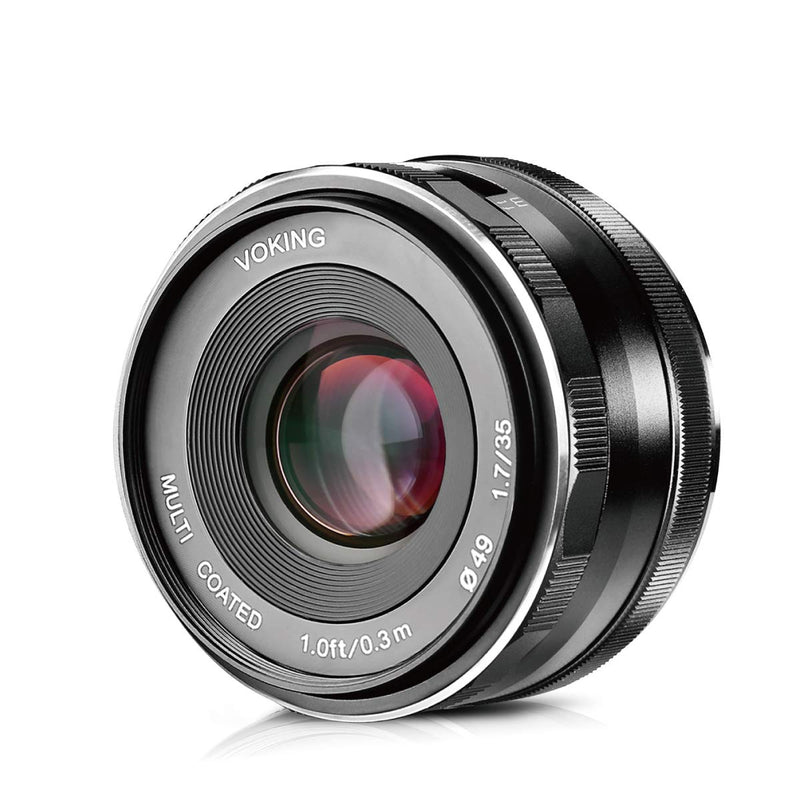  [AUSTRALIA] - Voking 35mm f1.7 Large Aperture Manual Focus APS-C Lens Compatible With Fujifilm X Mount Mirrorless Camera X-T3 X-H1 X-Pro2 X-E3 X-T1 X-T2 X-T4 X-T10 X-T20 X-A2 X-E2 E2s X-E1 X30 X70 X-T200 X-M1 X-S10