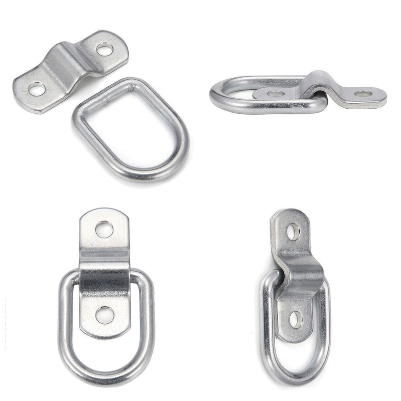  [AUSTRALIA] - TooTaci 10 Pack D Ring Tie Downs, 1/4” Heavy Duty Tie Down D- Rings Anchor Lashing Ring with Mounting Bracket for Loads on Boats,Trailers Trucks RV,Floor Mount,etc…