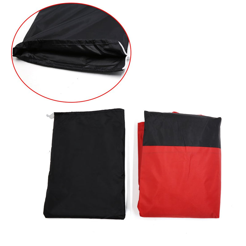  [AUSTRALIA] - uxcell L 180T Rain Dust Motorcycle Cover Black+Red Outdoor UV Waterproof 86" for Honda Victory Kawasaki Yamaha Suzuki Harley Davidson Black Red