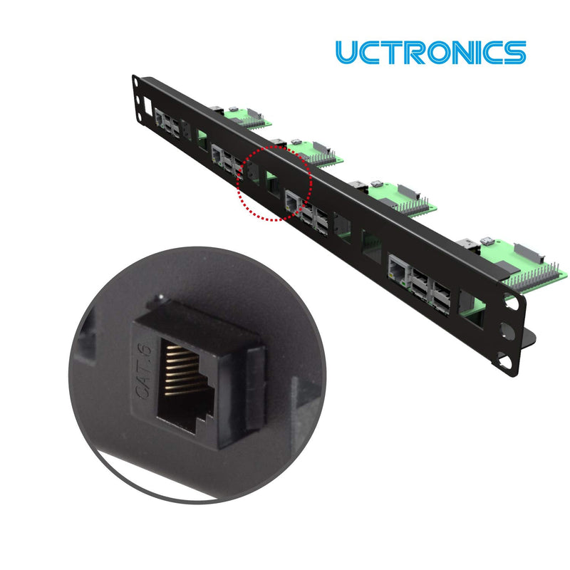  [AUSTRALIA] - UCTRONICS RJ45 Keystone Jack for 1U Rackmount, Cat6 Coupler Female to Female Adapter, 4 Pack