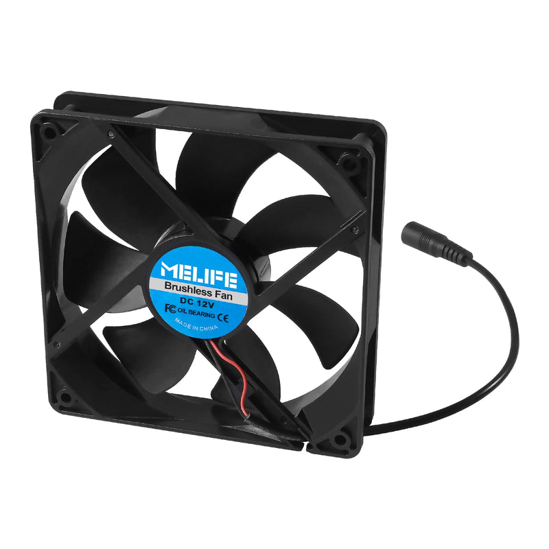  [AUSTRALIA] - MELIFE 110V 220V 120mm x 25mm AC Powered Fan with Speed Controller 3V to 12V Adapter for Xbox DVR Playstation Receiver Cooling Component