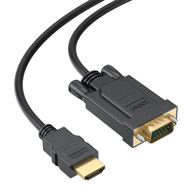  [AUSTRALIA] - HDMI to VGA Cable 3FT, Uni-Directional Computer HDMI to VGA Monitor 3-Feet Video Cord (Male to Male) Compatible for Raspberry Pi, Roku,Computer, Desktop, Laptop, PC, Monitor, Projector, HDTV and More 3ft1pack multico