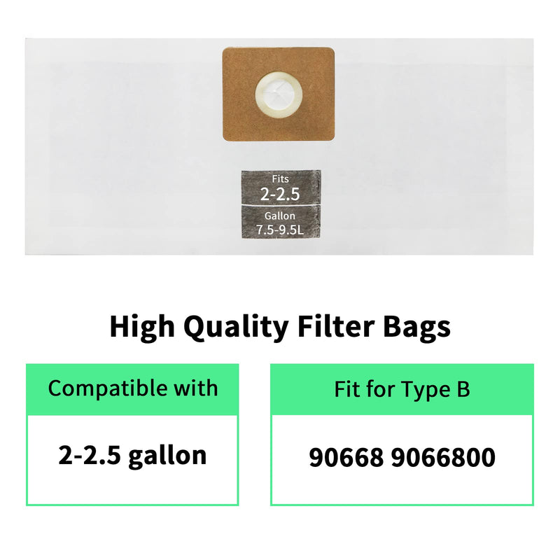  [AUSTRALIA] - ALYYDBG Replacement for 90668 9066800 9066833 Type B All Around QAM70 Dust Collection Bags, Fit for 2 - 2.5 Gallon and Compatible with Craftsman CMXZVBE38774. 3 PCS 2-2.5 Gallon