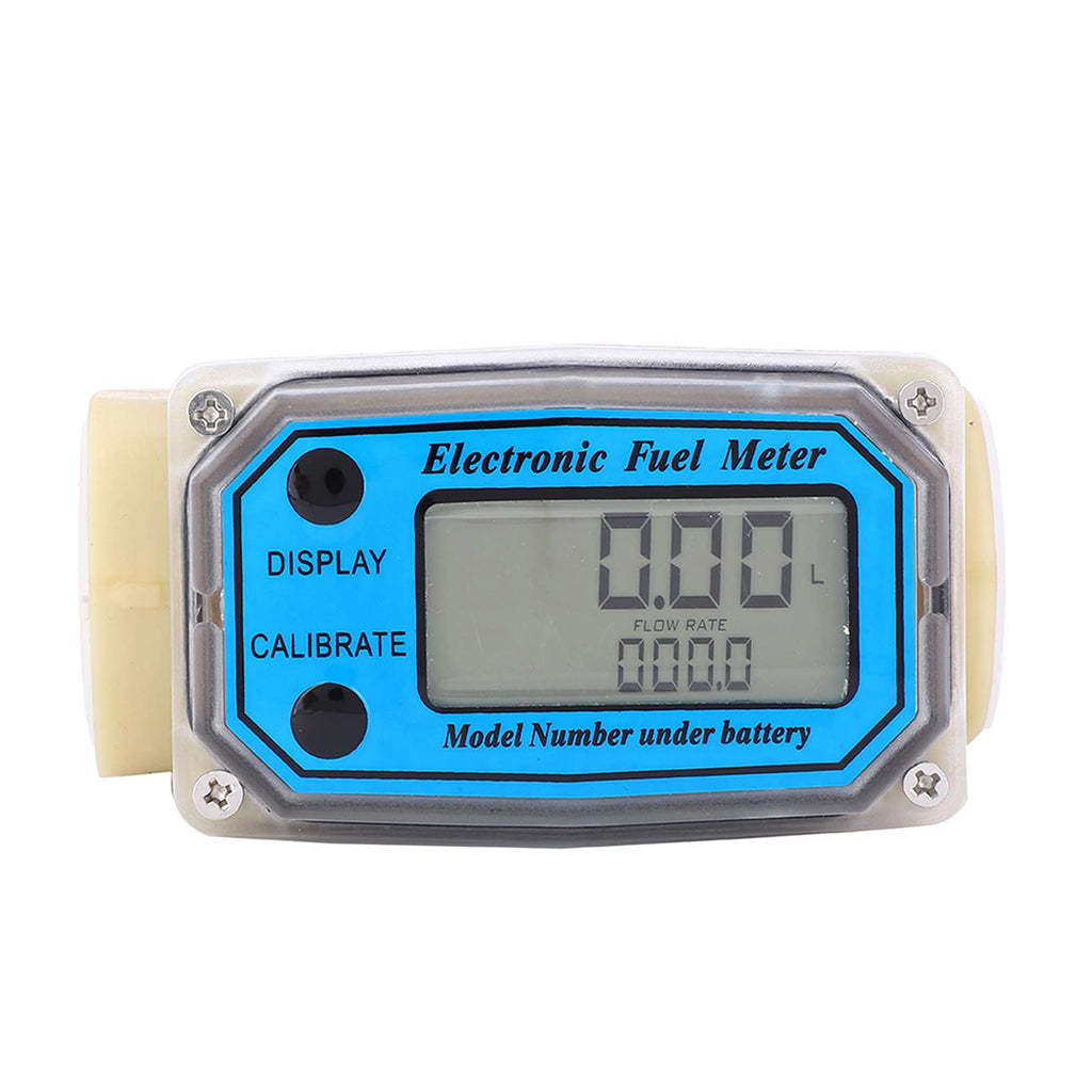  [AUSTRALIA] - Mini Fuel Flow Meter, Digital Turbine Meter, 15-120 L/min 1" NPT Flow Meter, LCD Digital Meter Diesel Fuel, Oil Flow Meter for Urea Kerosene Petrol