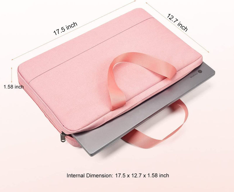  [AUSTRALIA] - 17 17.3 inch Laptop Sleeve Case Slim Water Resistant Durable TSA Laptop Bag for HP 17.3 Laptop, HP Envy 17, HP Pavilion 17, DELL Lenovo Asus Acer MSI 17.3" Computer Carrying Case -Pink 17-17.3 Inch Pink