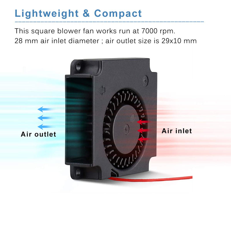  [AUSTRALIA] - GDSTIME Blower Fan 12V 2 Pack 40mm 40x10mm 4010 DC Brushless Cooling for 3D Printer