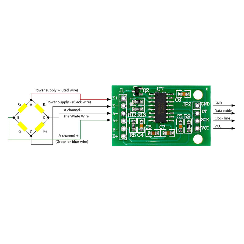  [AUSTRALIA] - Heemol HX711 Load Cell Modules, Pressure Sensor Modules, 24-Bit Precision A/D Module for DIY 6pcs