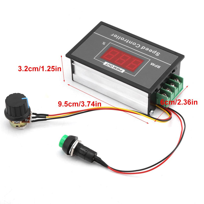  [AUSTRALIA] - Motor Speed Controller with Start Stop Switch DC 6-60V 12V 24V 36V 48V 30A PWM DC Stepless Controller (PWM) Speed Adjustable