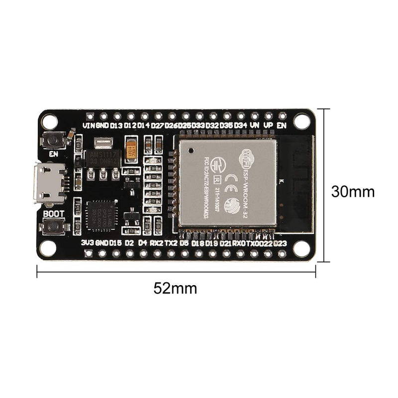  [AUSTRALIA] - MELIFE 5 Pcs for ESP32 ESP-32S Unassembled Development Board 2.4GHz Dual Mode WiFi Bluetooth Dual Cores Microcontroller Processor Integrated with ESP32s Antenna RF AMP Filter AP STA for IDE