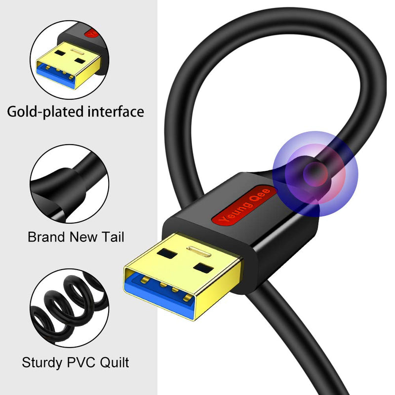  [AUSTRALIA] - USB 3.0 A to A Male Cable 10 FT,USB to USB Cable Type A Male to Male Cable USB 3.0 Double End USB Cord for Hard Disk, Cameras,Laptop Cooler, DVD Player and More (10ft/3M) 10ft