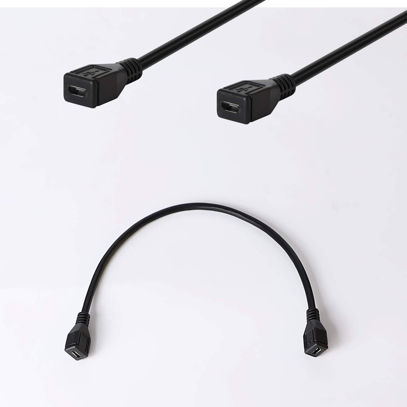 Inovat 25cm USB 2.0 Micro 5 Pin 5P Female to Female Socket Short Extension Adapter Cable - LeoForward Australia