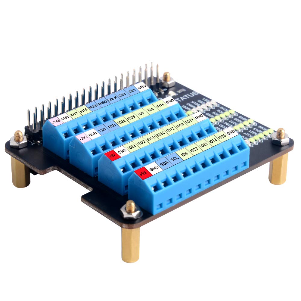  [AUSTRALIA] - Generic Raspberry Pi 4 GPIO Screw Terminal Block Breakout Module, Raspberry Pi GPIO Expansion Board Breakout for Raspberry Pi 4B3B+3B2BB+Pi ZeroPi Zero W