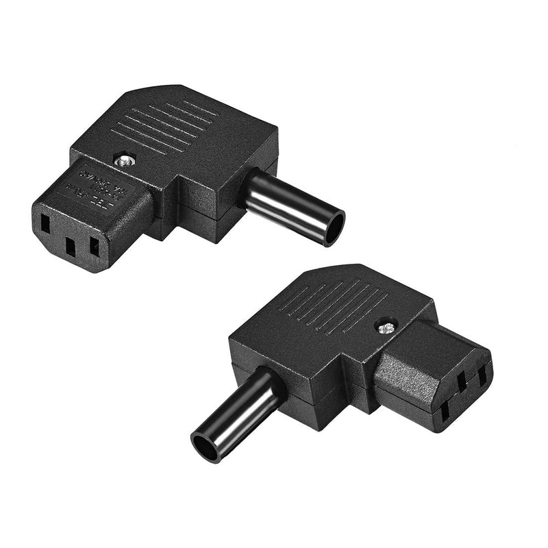  [AUSTRALIA] - uxcell AC110-250V 10A Female IEC320 C13 Power Socket Adapter Connector Right Angle 2 Pcs