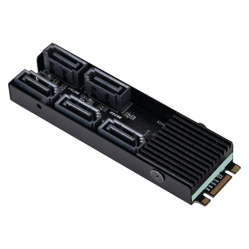  [AUSTRALIA] - SilverStone Technology ECS07 5-Port SATA Gen3 6Gbps Non-RAID M.2 PCIe Storage Expansion Card, SST-ECS07