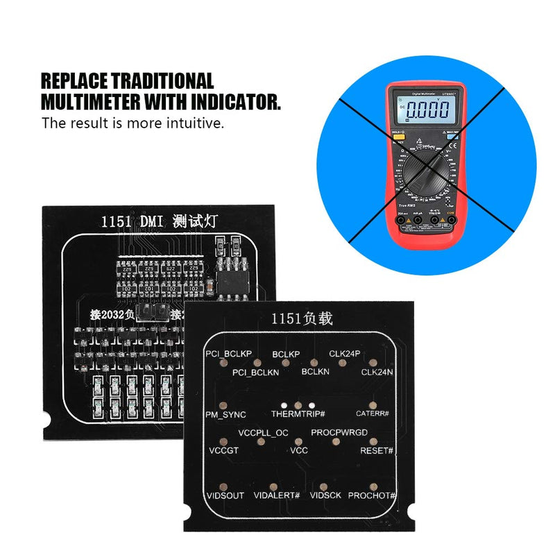  [AUSTRALIA] - Computer Motherboard Tester, 2 in 1 Loading Board, BGA CPU 1151 Diagnostic Card, LED Indicator CPU Socket Motherboard Tester for Intel for Intel 1151