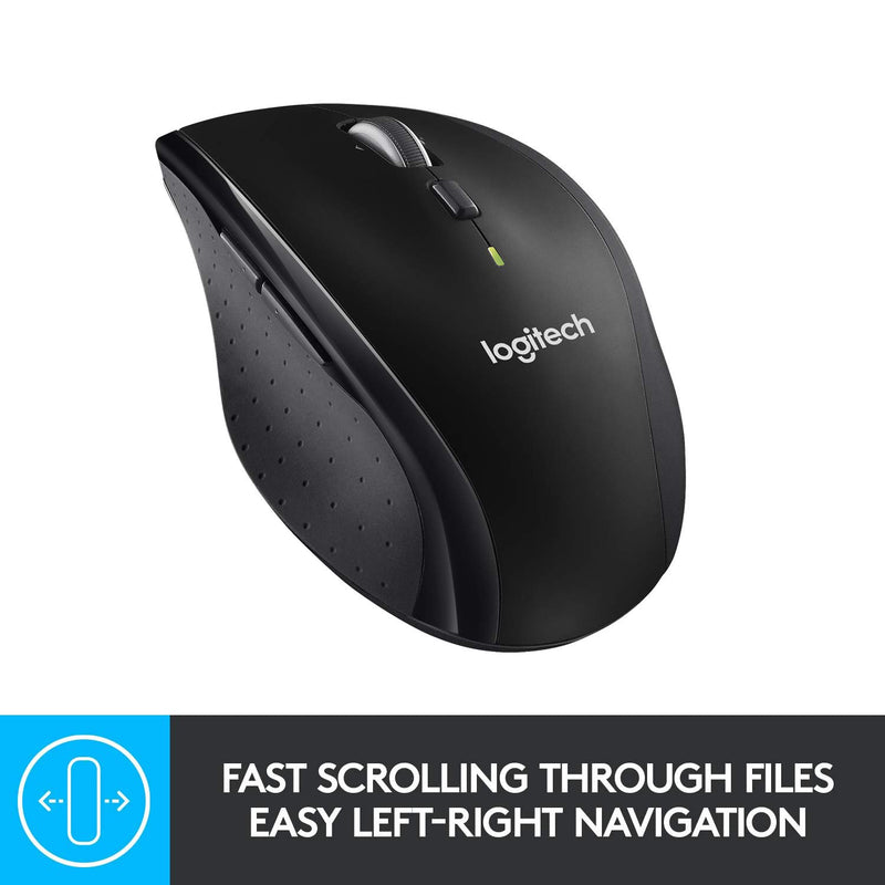  [AUSTRALIA] - Logitech M705 Wireless Marathon Mouse for PC - Long 3 Year Battery Life, Ergonomic Shape with Hyper-Fast Scrolling and USB Unifying Receiver for Computer and Laptop - Black