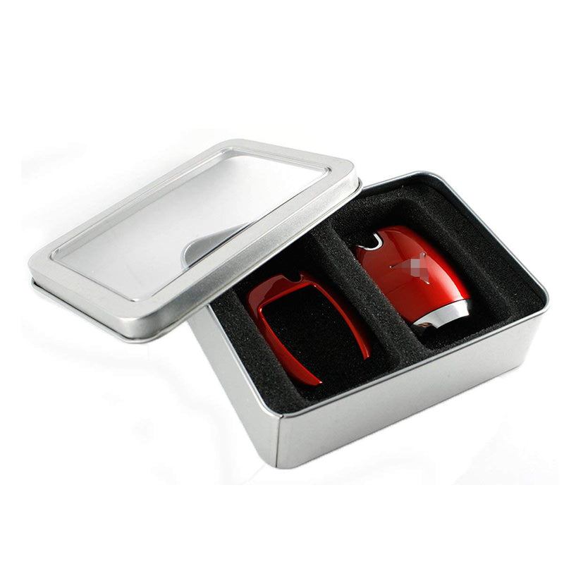 [AUSTRALIA] - Xotic Tech Keyless Smart Key Fob Shell Cover Case for Mercedes-Benz C E S M CLS CLK G Class Glossy Red