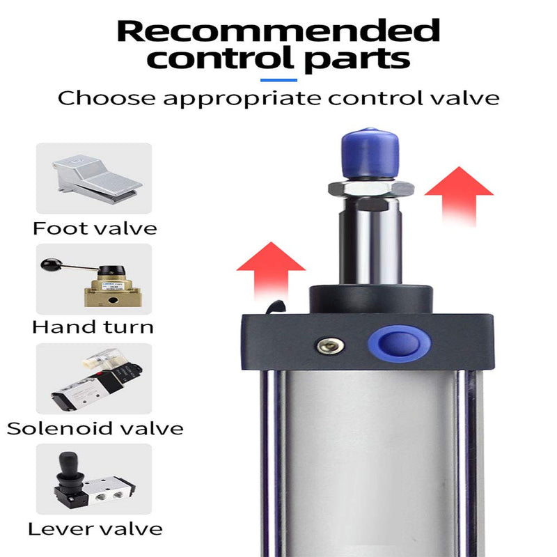 Beduan Pneumatic air Cylinder SC 63 X 200, Bore: 2 1/2 inch, Stroke: 8 inch, Single Thread Rod Dual Action - LeoForward Australia