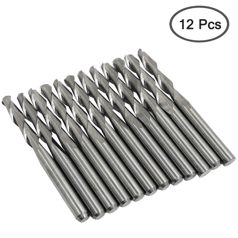  [AUSTRALIA] - Afunta Ball End Mill 3.175mm 2mm Cutting Diameter Tungsten Steel 17mm Groove Length Pack of 12