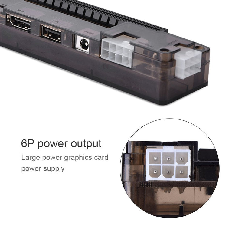  [AUSTRALIA] - Laptop External Independent Video Card Dock,for Mini PCIE,Expresscard,6Pin+8Pin Interface Output,Without Power Supply PCI-E