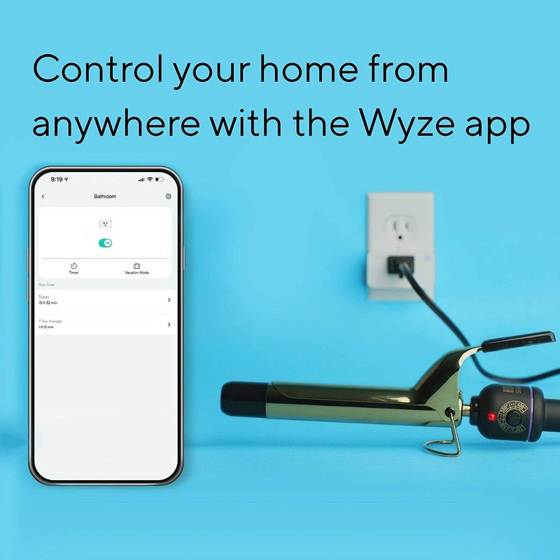  [AUSTRALIA] - Wyze Plug, 2.4GHz WiFi Smart Plug, Works with Alexa, Google Assistant, IFTTT, No Hub Required, One-Pack, White – A Certified for Humans Device Indoor Smart Plug 1-Pack