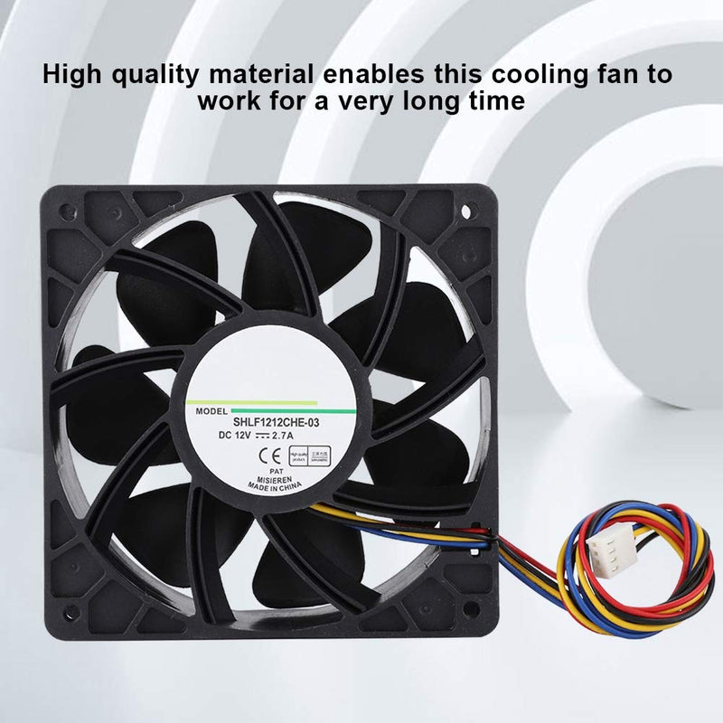  [AUSTRALIA] - Yoidesu 120mm x 38mm 12V 2.7A Dual Ball Bearings Dc Cooling Fan,4-Pin Premium Quiet Fan,High Speed 6000RPM 210.38CFM High Performance Cooling Fan Cooler