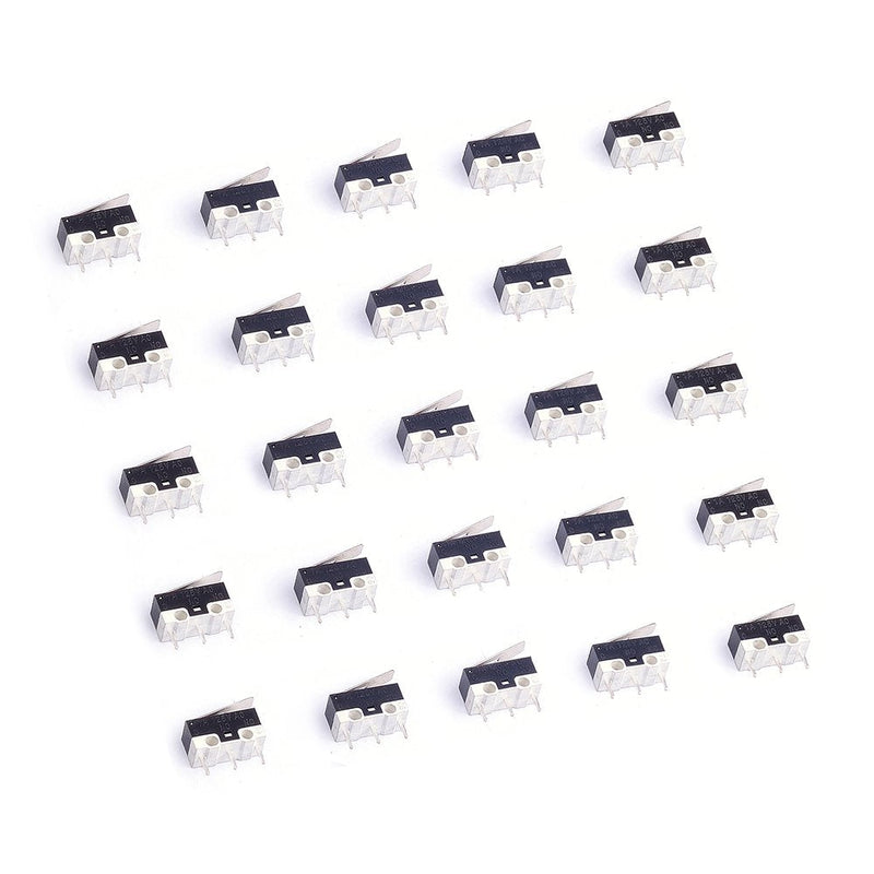  [AUSTRALIA] - Cylewet 25Pcs AC 1A 125V 3Pin SPDT Limit Micro Switch Long Hinge Lever for Arduino (Pack of 25) CYT1073