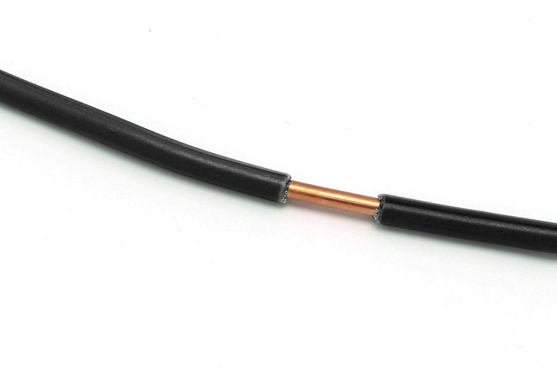  [AUSTRALIA] - Black THHN Wire - 14 AWG - 10 Feet - Solid Copper Grounding Wire, Proudly Made in America - Ground Protection Satellite Dish Off-Air TV Signal - UV Jacketed Antenna Electrical Shock 10 Feet (3 Meter) Black