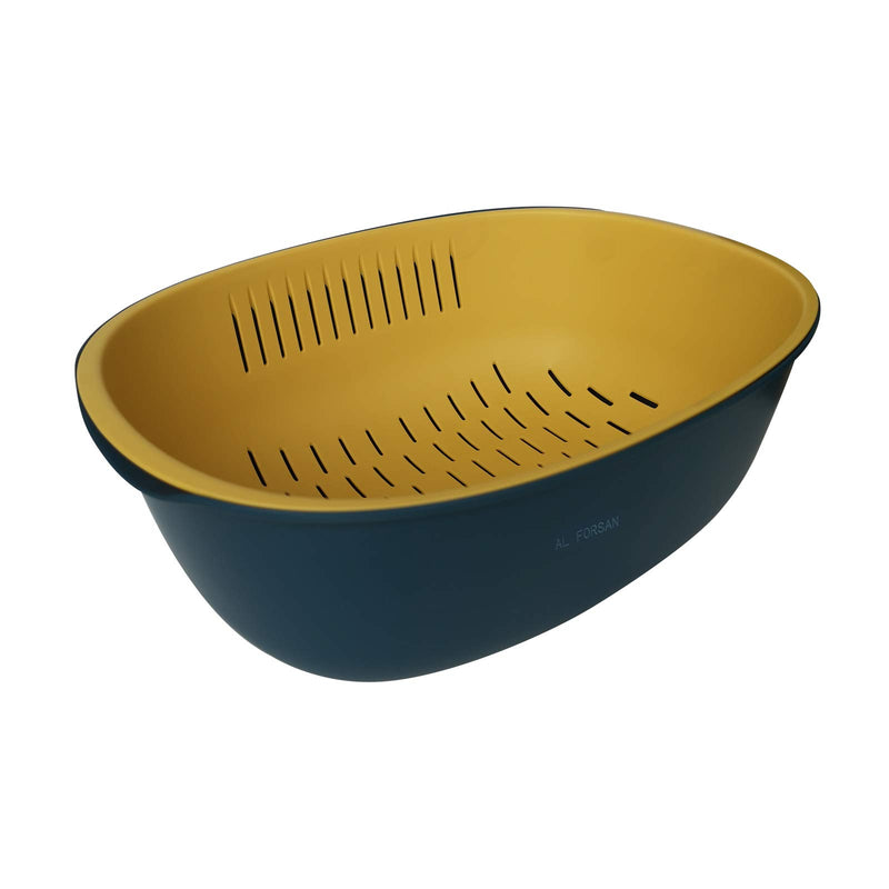  [AUSTRALIA] - AL FORSAN Kitchen Strainer Colander & Bowl Sets, 2-in-1 Drain Basin and Basket,Large Plastic Colander and Detachable Colander Set,Colander Food Strainer.(12.4 x 9.84 x 4.53) inch