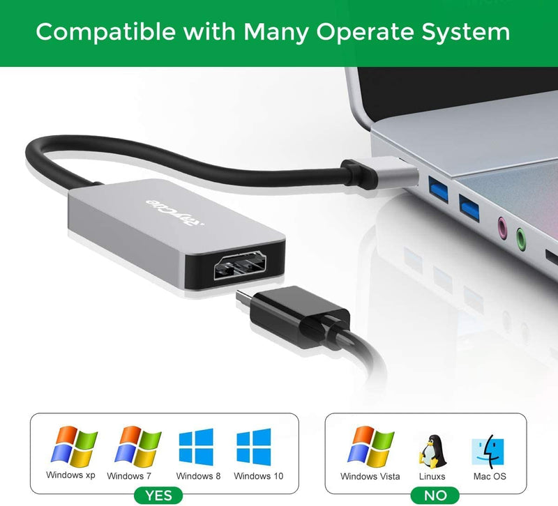  [AUSTRALIA] - USB to HDMI Adapter, HD Audio Video Cable Converter, USB 3.0 to HDMI for Multiple Monitors 1080P, Compatible with Windows XP/10/8.1/8/7 (Not Support Mac, Linux, Vista, Chrome (Gray) Gray