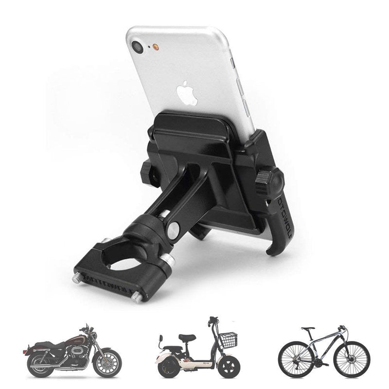  [AUSTRALIA] - vicelecus Motorcycle Phone Mount, Bike Phone Holder - Adjustable Aluminum Anti Shake Handlebar Phone Mount Clamp, Phone Clip for iPhone 13/12 / 11 Pro Max/X/XS, Galaxy S10 and Android Phone, Black