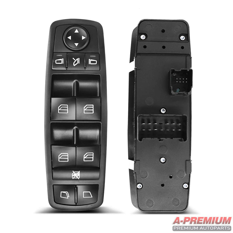 A-Premium Power Master Window Switch Replacement for Mercedes-Benz W164 W251 R320 R350 R500 GL320 GL350 GL450 GL550 Front Left Driver Side(Black) - LeoForward Australia