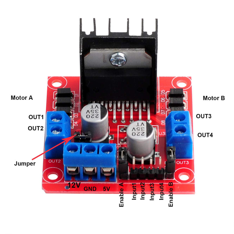  [AUSTRALIA] - L298N Motor Drive Controller Board Module Dual H Bridge DC Stepper for Arduino Smart Car Robot MEGA R3 2560 ESP32 ESP826