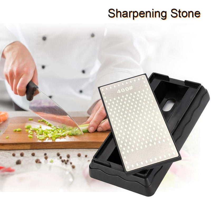  [AUSTRALIA] - Professional Knife Grinder Stone, Double Sides Sharpening Stones Kitchen Sharpener Chef Knife Diamond Sharpening Stone 400# 1000#
